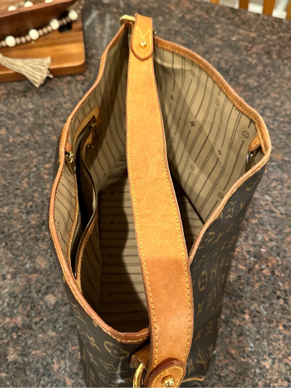 Louis Vuitton Monogram Canvas Shoulder Bag — Brown & Tan - Picture 5 of 14